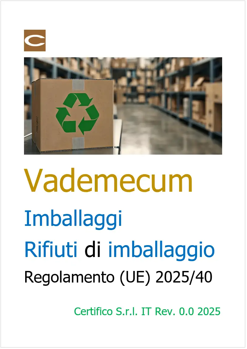 Vademecum Imballaggi Rifiuti di imballaggio | Regolamento (UE) 2025/40 Vademecum Imballaggi Rifiuti di imballaggio | Regolamento (UE) 2025/40